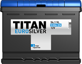 Аккумулятор TITAN EUROSILVER 56 Ah п.п.
