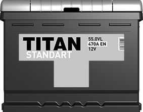 Аккумулятор TITAN STANDART 55 Ah о.п.
