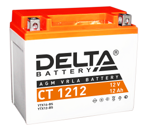 Аккумулятор DELTA CT 1212 (12 Ah п.п.) старт.ток 180 A