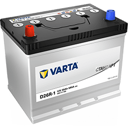 Аккумулятор VARTA STANDART 68 Аh  п.п. старт. ток 580А D26 корпус Азия