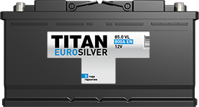 Аккумулятор TITAN EUROSILVER 85 Ah о.п. (низкая)