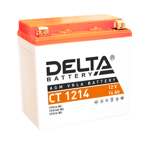 Аккумулятор DELTA CT 1214 (14 Ah п.п.) старт.ток 200 A