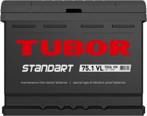 Аккумулятор TUBOR STANDART 75 Ah п.п. старт. ток 700 А