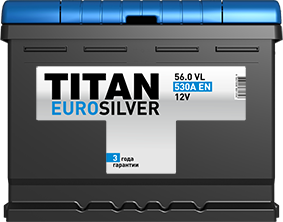 Аккумулятор TITAN EUROSILVER 56 Ah о.п.