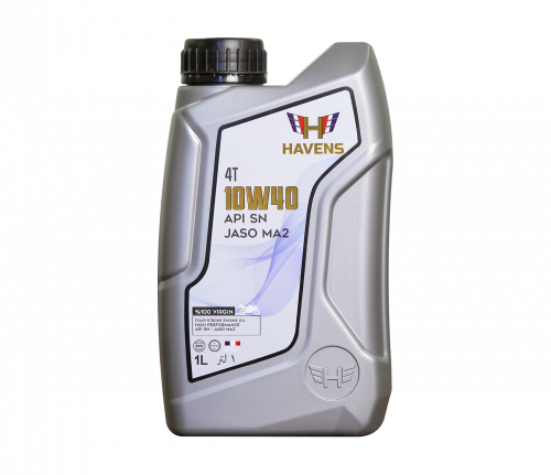 Фото Havens 4T масло моторное SAE 10W40 API SN JASO MA/MA 2 1л  12 шт в уп. металл