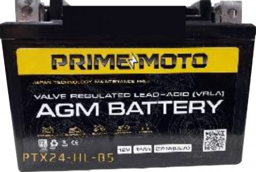Мотоциклетная батарея Prime 18Ah о.п. старт. ток 280 А PTX24-HL-BS залитые
