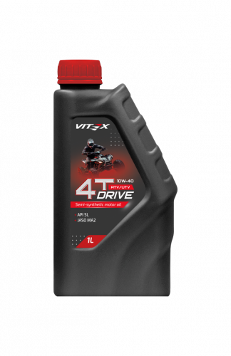 Vitex Drive 4Т масло моторное  10w40   1 л 15 шт в уп фото в интернет-магазине Авто-Энерджи