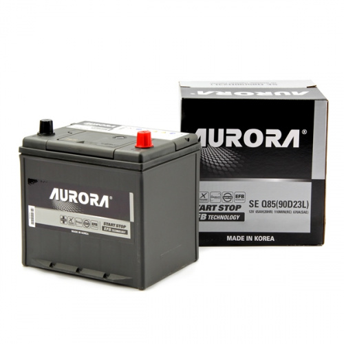 Аккумулятор AURORA JIS EFB Q85 (90D23L) 65 Ah о.п. пусковой ток  670A