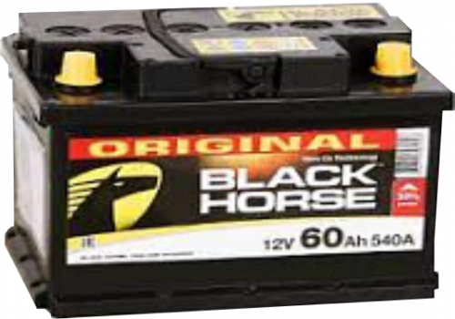  Аккумулятор BLACK HORSE 60 о.п. старт. ток 540 А низкий LВ2 корпус