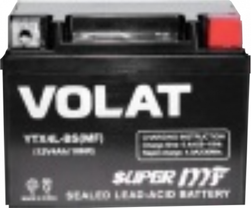 Мотоциклетная батарея Volat 4Ah о.п. старт. ток 50 А YTX4L-BS(MF) R+