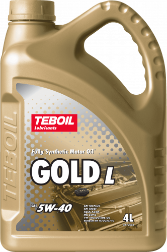 Масло моторное TEBOIL Gold L 5w40 4л фото в интернет-магазине Авто-Энерджи
