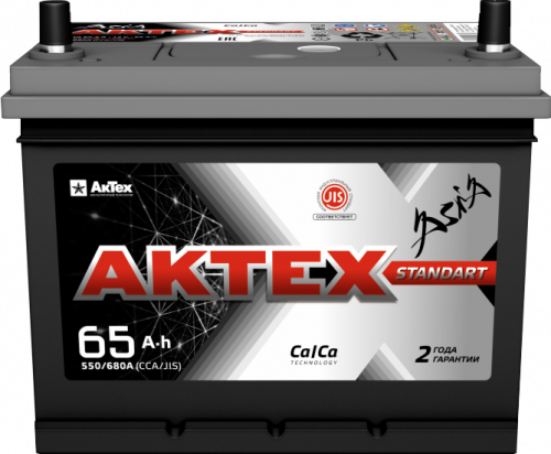 Аккумулятор Aktex Asia 65 п.п. стартовый ток 550 EN ATCА 65-3-L 