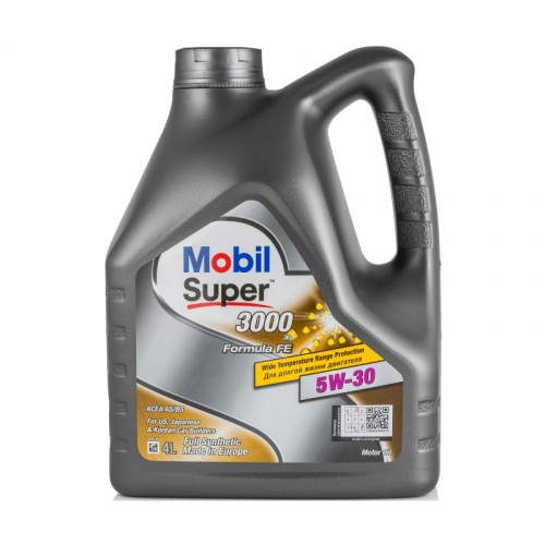 Mobil super- 3000 FE масло моторное 5w30 (4л) Турция 4 шт в уп.  фото в интернет-магазине Авто-Энерджи