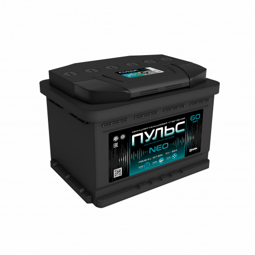 Аккумулятор ПУЛЬС NEO 60 п.п. стартовый ток 500 А PSN 60-3-L корпус L2 