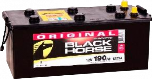 Аккумулятор BLACK HORSE 190 п.п. старт. ток 1150 А В корпус конус