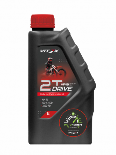 Фото Vitex Drive 2Т PIB масло моторное для двухтактных двигателей 1л 15 шт в уп