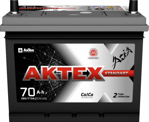 Аккумулятор Aktex Asia 70 о.п. стартовый ток 580 EN ATCА 70-3-R
