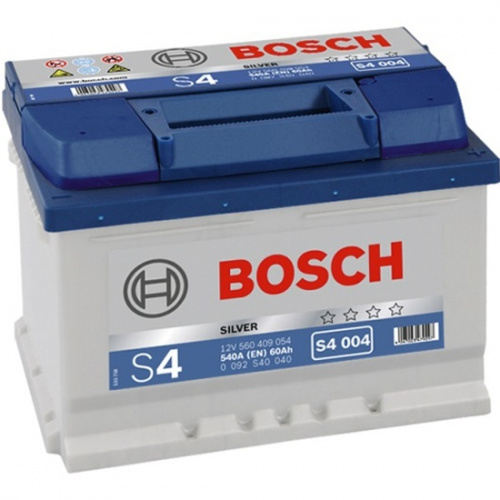 Аккумулятор Bosch Silver 60 Ah о.п.  S4 004 старт. ток 540  EN низкий