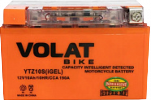 Мотоциклетная батарея Volat 10Ah п.п. старт. ток 190 А YTZ10S (iGEL) L+
