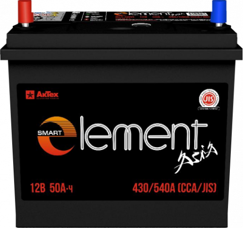 Аккумулятор Smart Element Аsia 50 п.п. стартовый ток 430 EN ELEА 50-3-L тонкая клемма