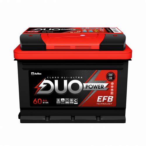Аккумулятор DUO POWER EFB 60 о.п. стартовый ток 610 А DUOPEFB 60-3-R корпус L2  