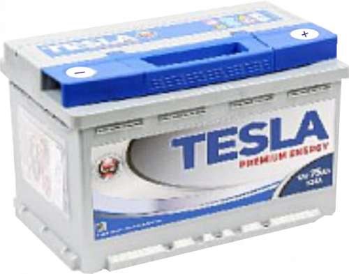 Аккумулятор TESLA Premium 75 о.п. старт. ток 730 А низкий LВ3 корпус