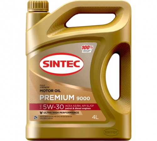 Масло моторное SINTEC PREMIUM SAE 5w30 API SL/CF 4 л  фото в интернет-магазине Авто-Энерджи